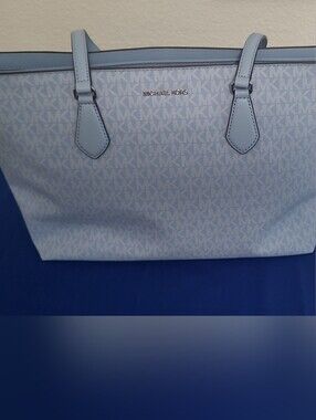 Michael Kors Sheila Tote Bag Ocean Blue Large Designer Shoulder Bag New